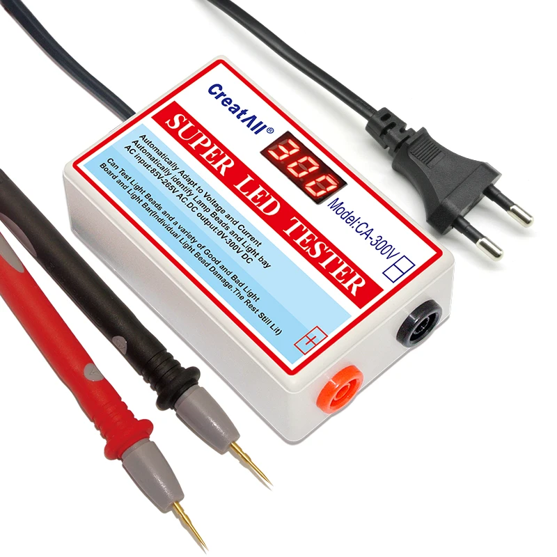 LED backlight Tester US American plug  0-300v LED Strips TV Monitor Laptop Backlight Lamp  Beads Detect Tester tool with switch