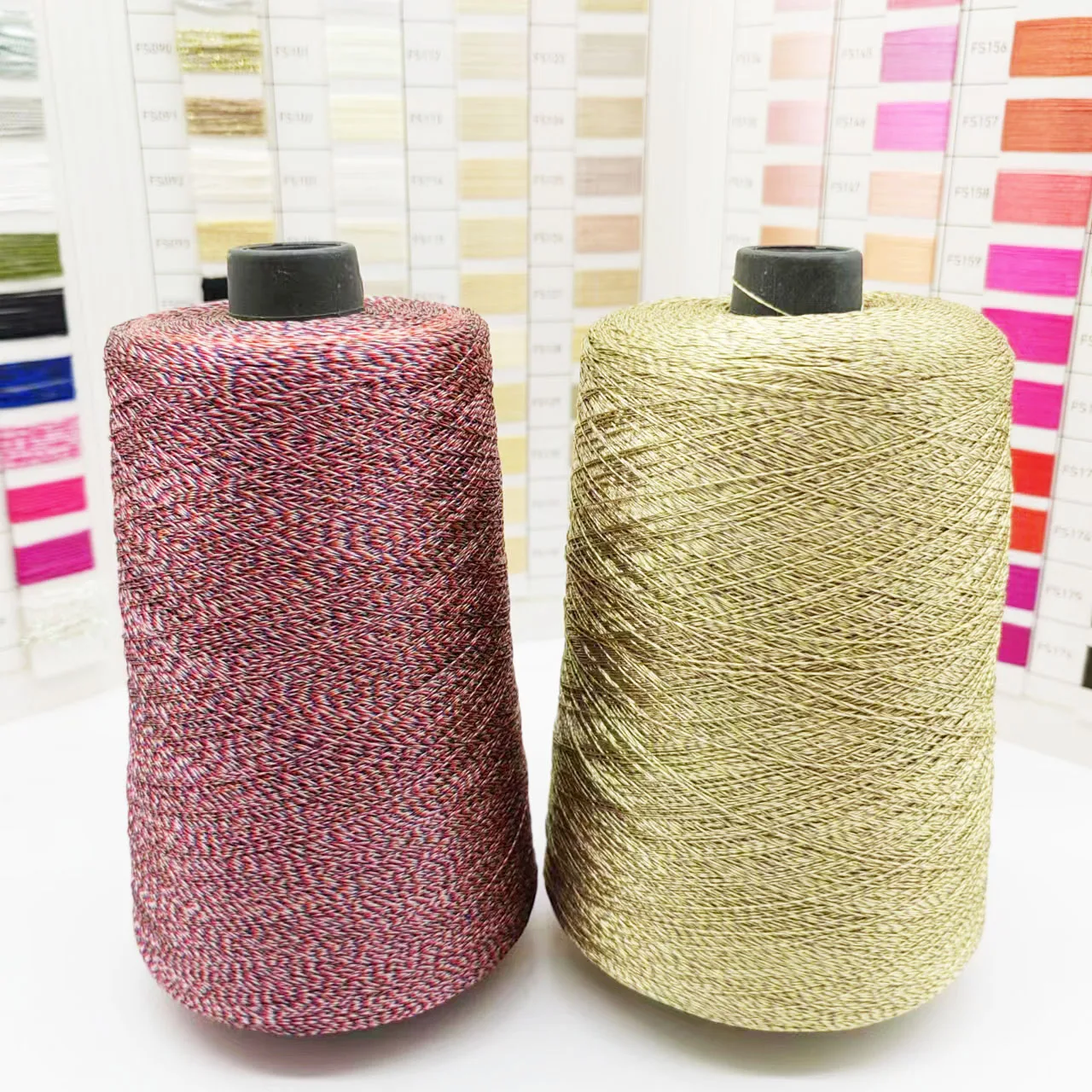 Полиэфирная швейная нить смешанных цветов для швейной машины, ткацкая вышивка, окрашенная швейная вязальная нить для ткацкого ремня