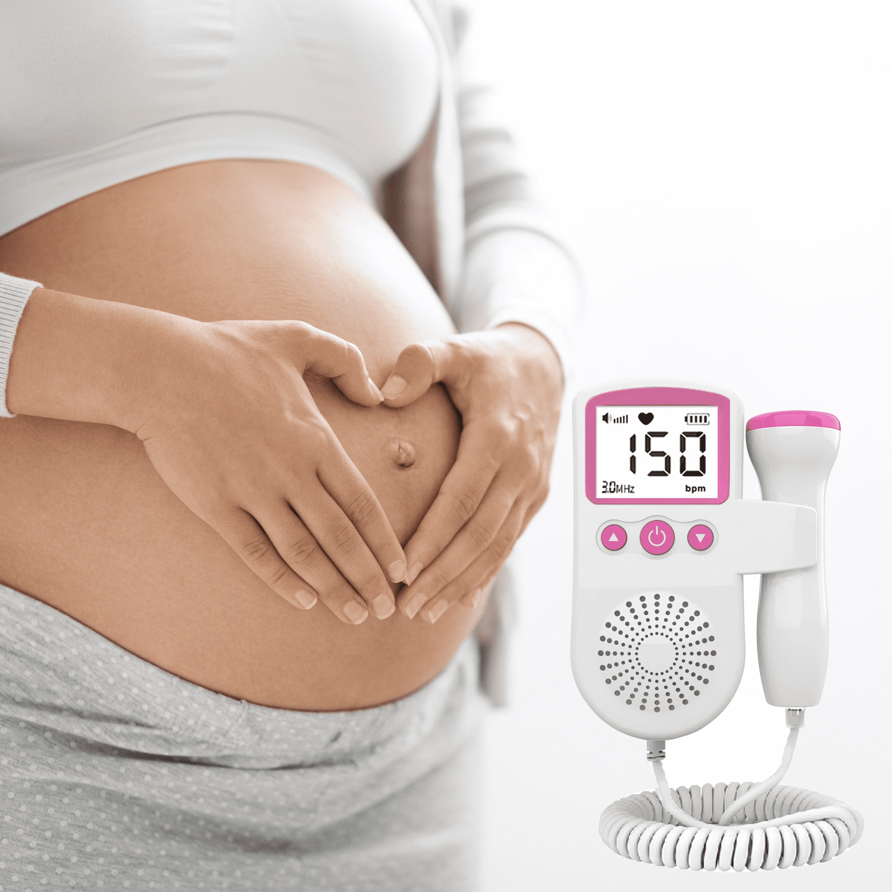 Fetal Doppler professional manufacturer production price, Portable ultrasound maternal and fetal heartbeat monitor