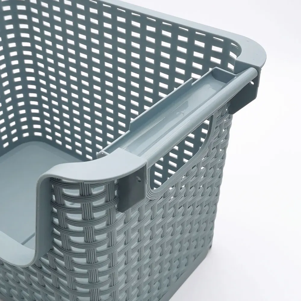 SA-9610 Plastic Weave Basket Portable Stackable Storage Baskets
