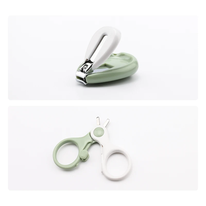 5 pcs Portable Infants Daily Cleaning And Nursing Set Electric flashlight ear spoon Baby nail clipper Baby Nail Care set