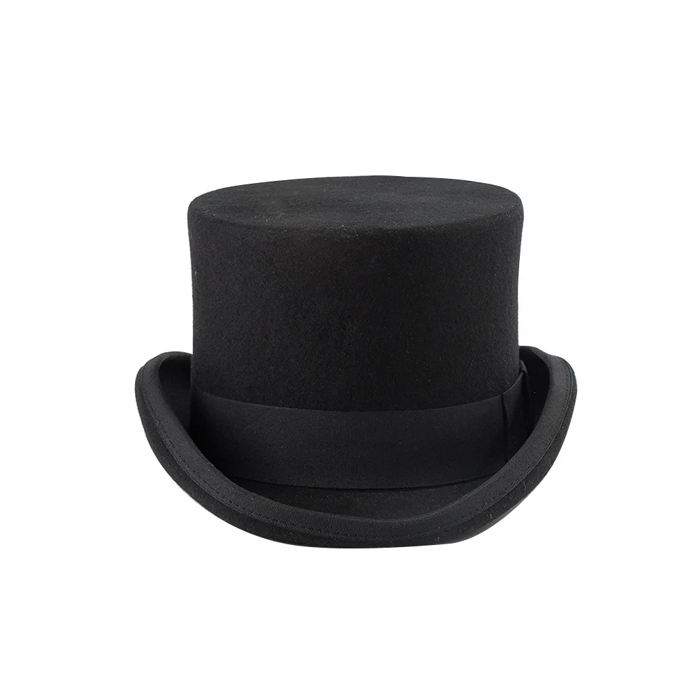 High Quality Wholesale Wool Felt Hat Black Fedora Hats for men