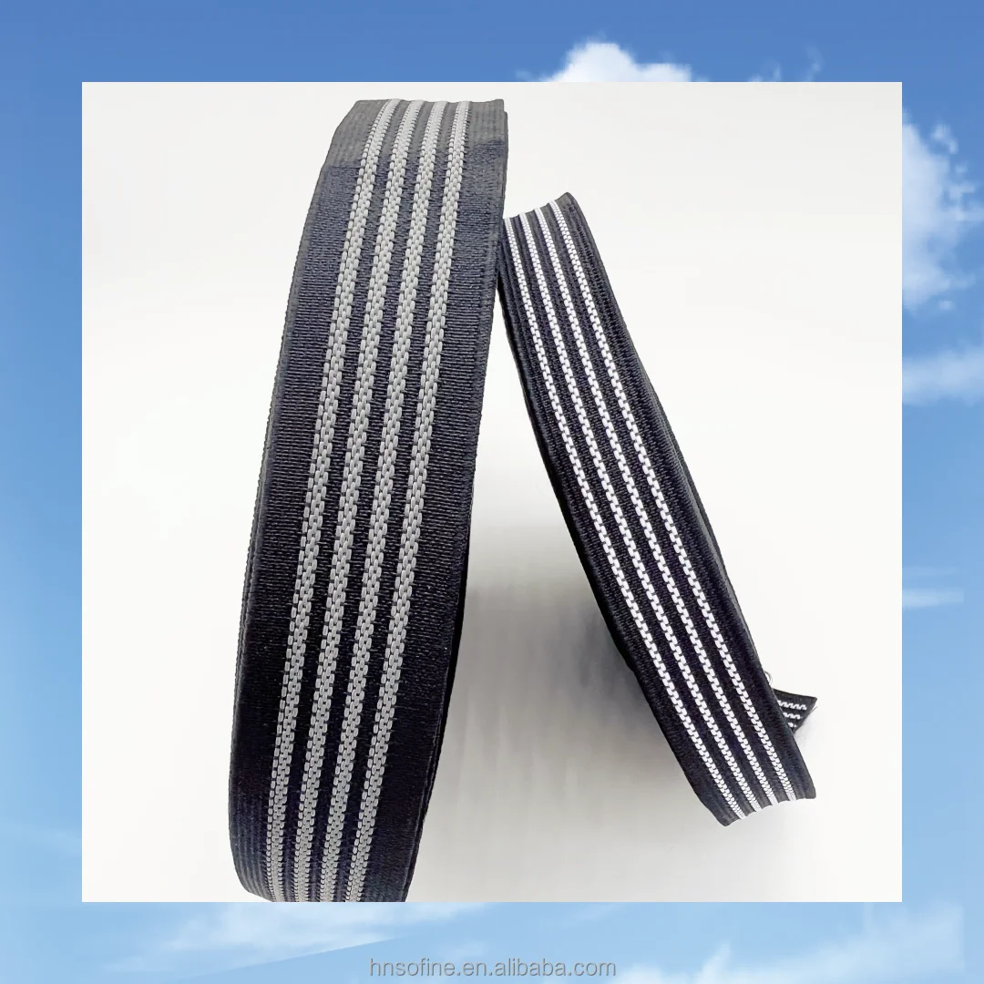 Wholesale Custom Environmental protection Renewable Polyester Non-slip Elastic Rubber Latex High Elastic Waist