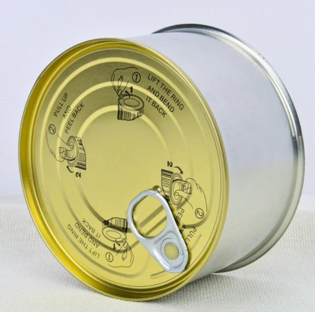 Горячая распродажа пустой контейнер для пищевых продуктов металлическая Жестяная Банка сардины из тунца лосося пищевая упаковка