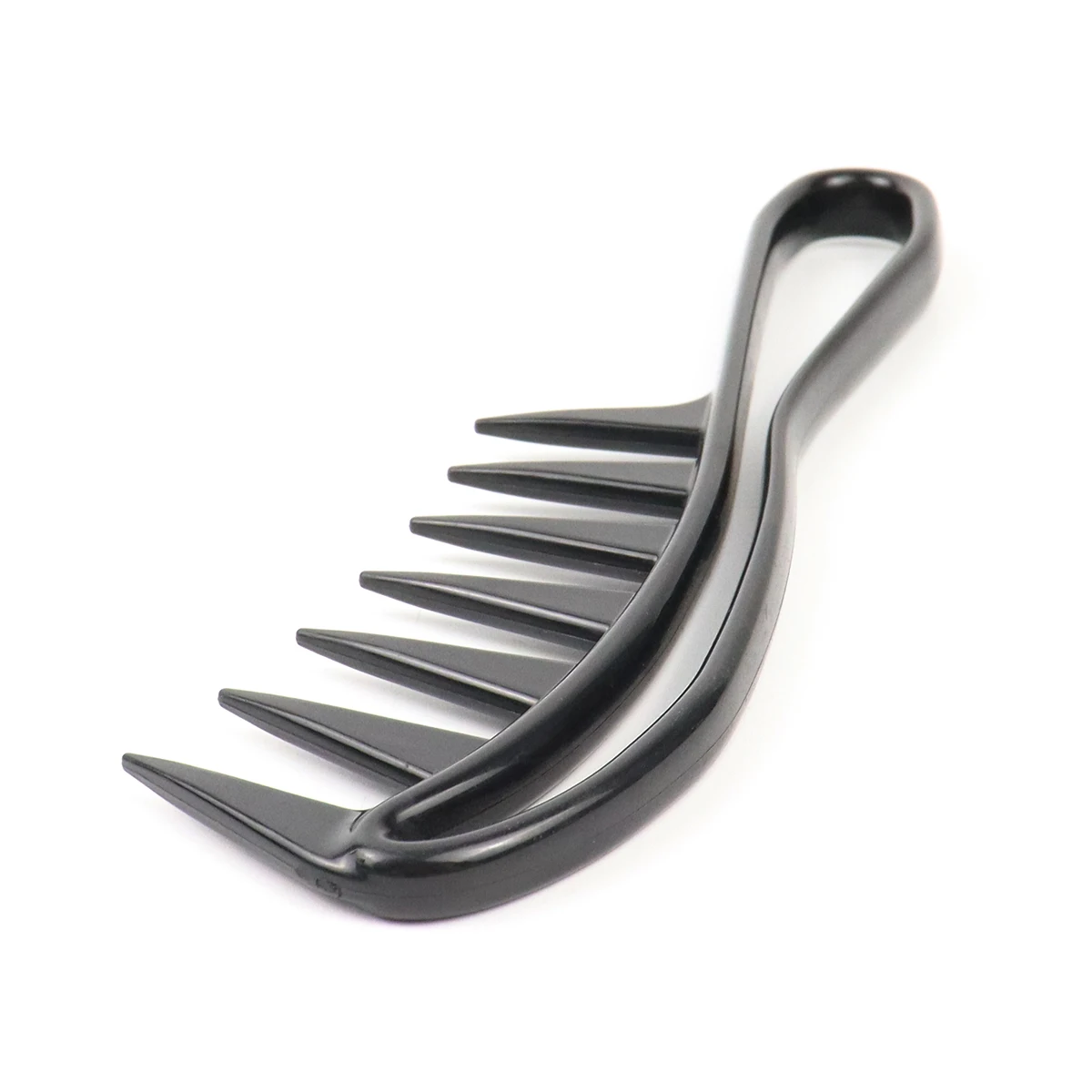 Barber & Salon Plastic Fish Shape Curly Wide Tooth Comb Heat-resistant Oil Head Comb for Styling Hair