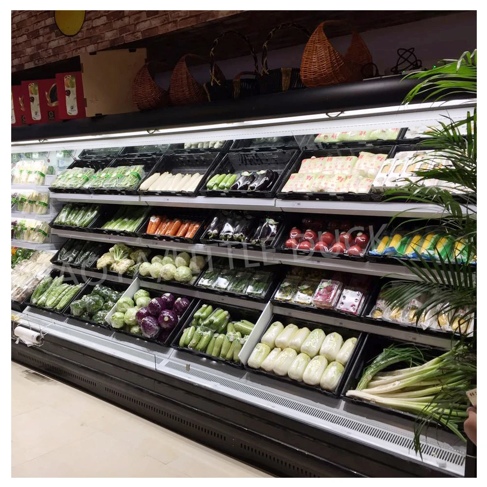 Vegetable Display Fridge Refrigerator Supermarket Open Vegetable Fridge Display For Fruits