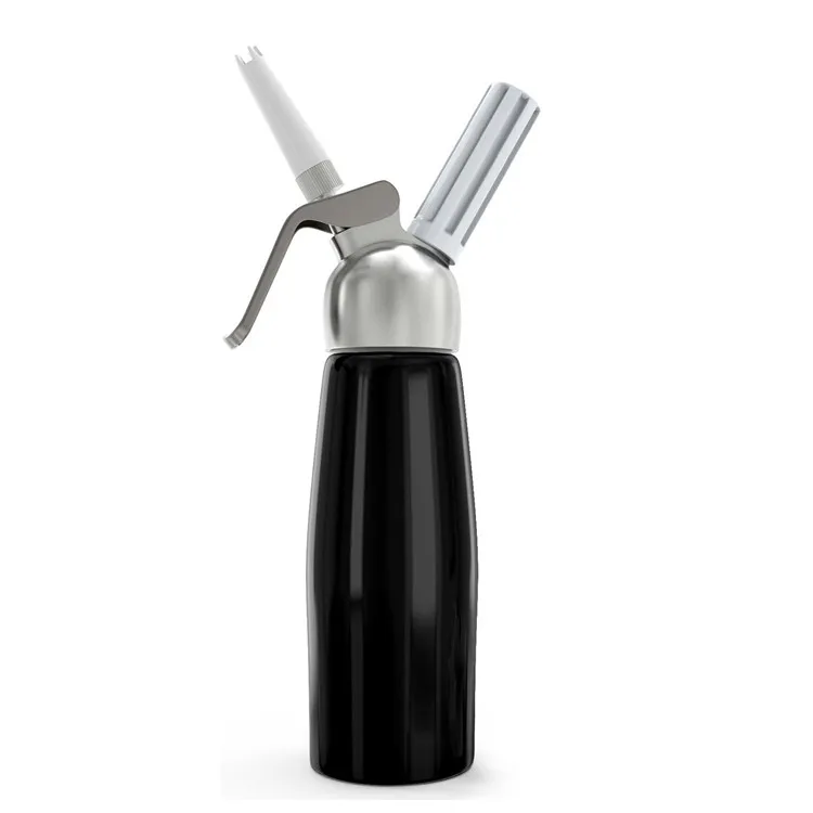 Профессиональный алюминиевый дозатор взбитого взбивания 500 мл с насадками из нержавеющей