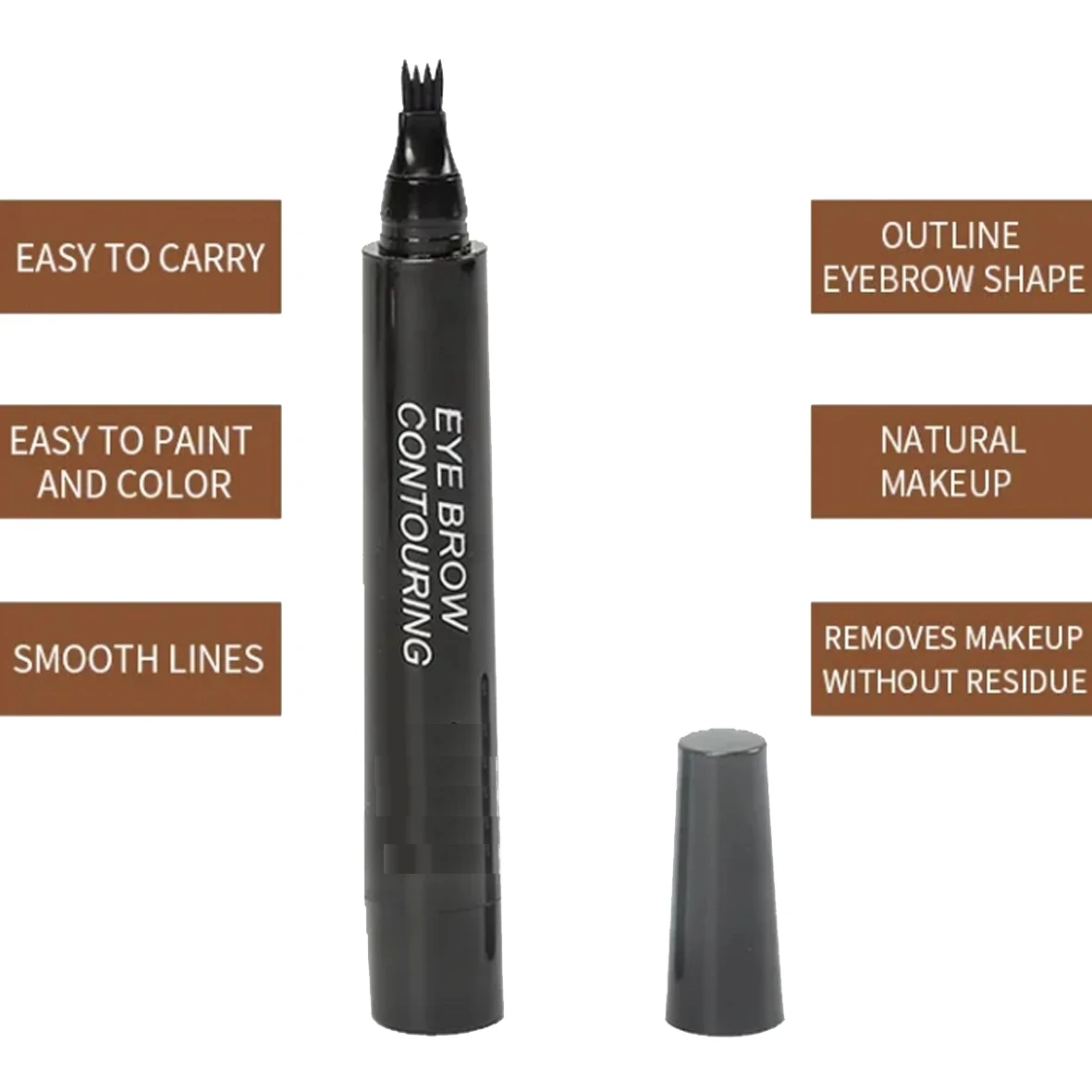 High Quality Waterproof Microblading Natural Brow Pen Eyebrow Contouring Pen Micro-Fork Tip Applicator Microblading Eyebrow Eye