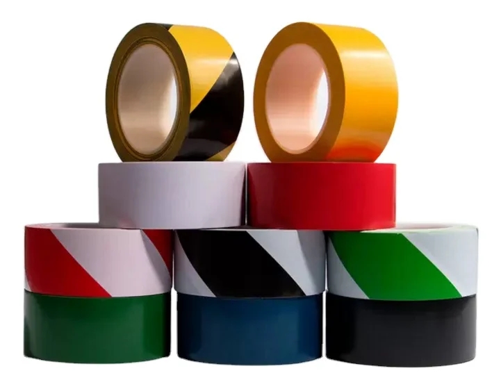 Custom floor marking tape roll  strong adhesive yellow and black PVC floor  warning tape