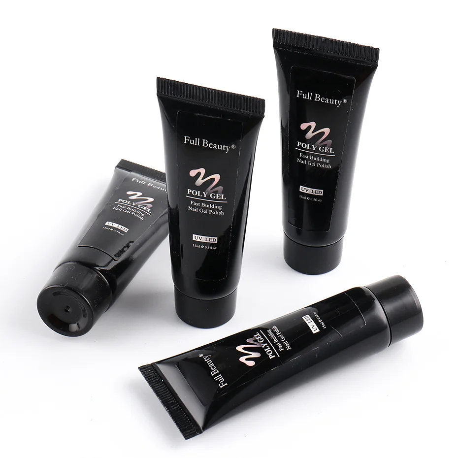 2021 15ml Acrylic Quick Building Extension Poly Nails Gel Nail Polish Pink Hard Jelly Soak off Gel Ideas Gershion