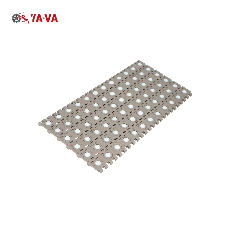 free move universal ball multi-directional tape plastic roller top modular belt