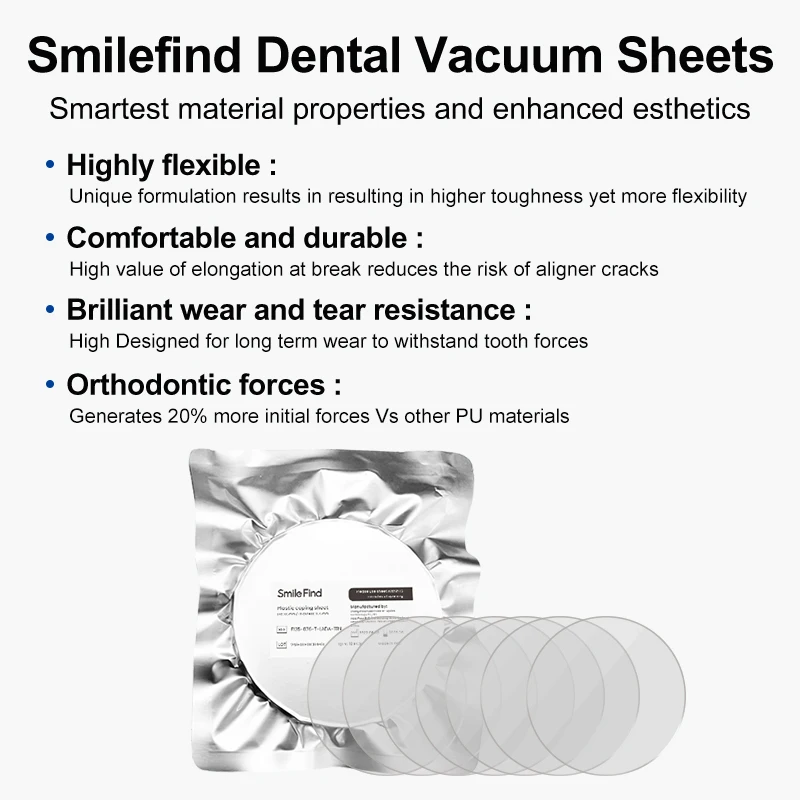 Thermoplastic Urethane Aligner Retainers Material Tpu Clear Aligne Hard Square Round Orthodontic Dental Soft Splint Sheet