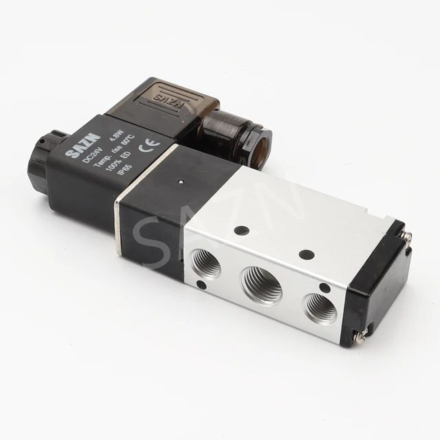 AIirtac 24V  5 Port 2 Position Air Pneumatic Control Vacuum 5/2 Way Solenoid Valve