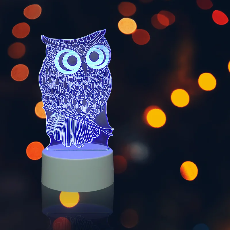 Customized Transparent Acrylic Creativeled 3d Lamp Acrylic Night Light Desk Lamp Night Light