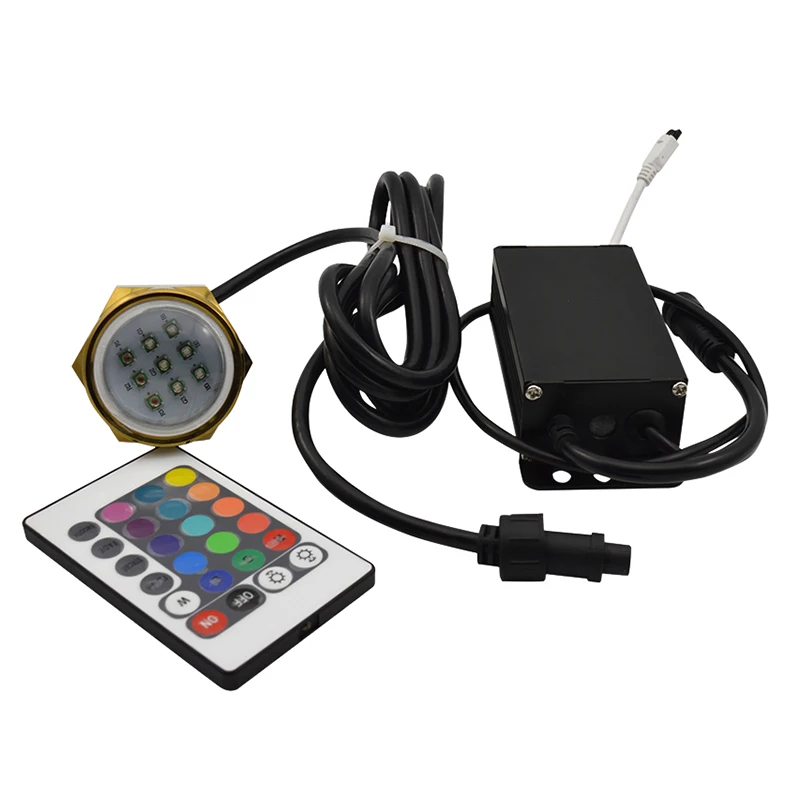 ZHENGYUAN IP 68 27w remote control yacht led light multi color rgb boat led underwater led pool light remote control