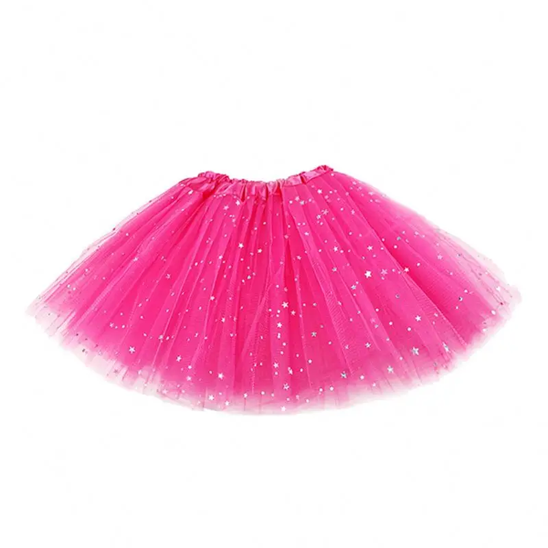 Hot Sale Popular Children Tutu Skirt 3 Layers Sequins Birthday Tutu Skirt Dress For Party