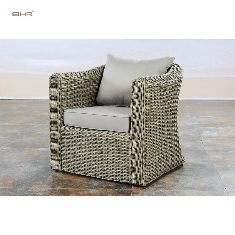 Garden courtyard living room yard 4in1 5.0 round wicker high end rattan furniture