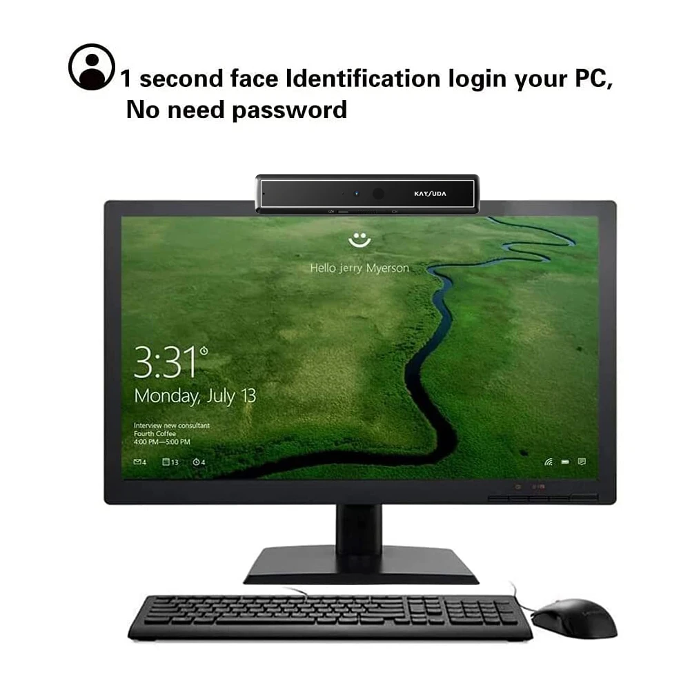 kaysuda CA20 usb 1080p login Face recognition windows hello webcam