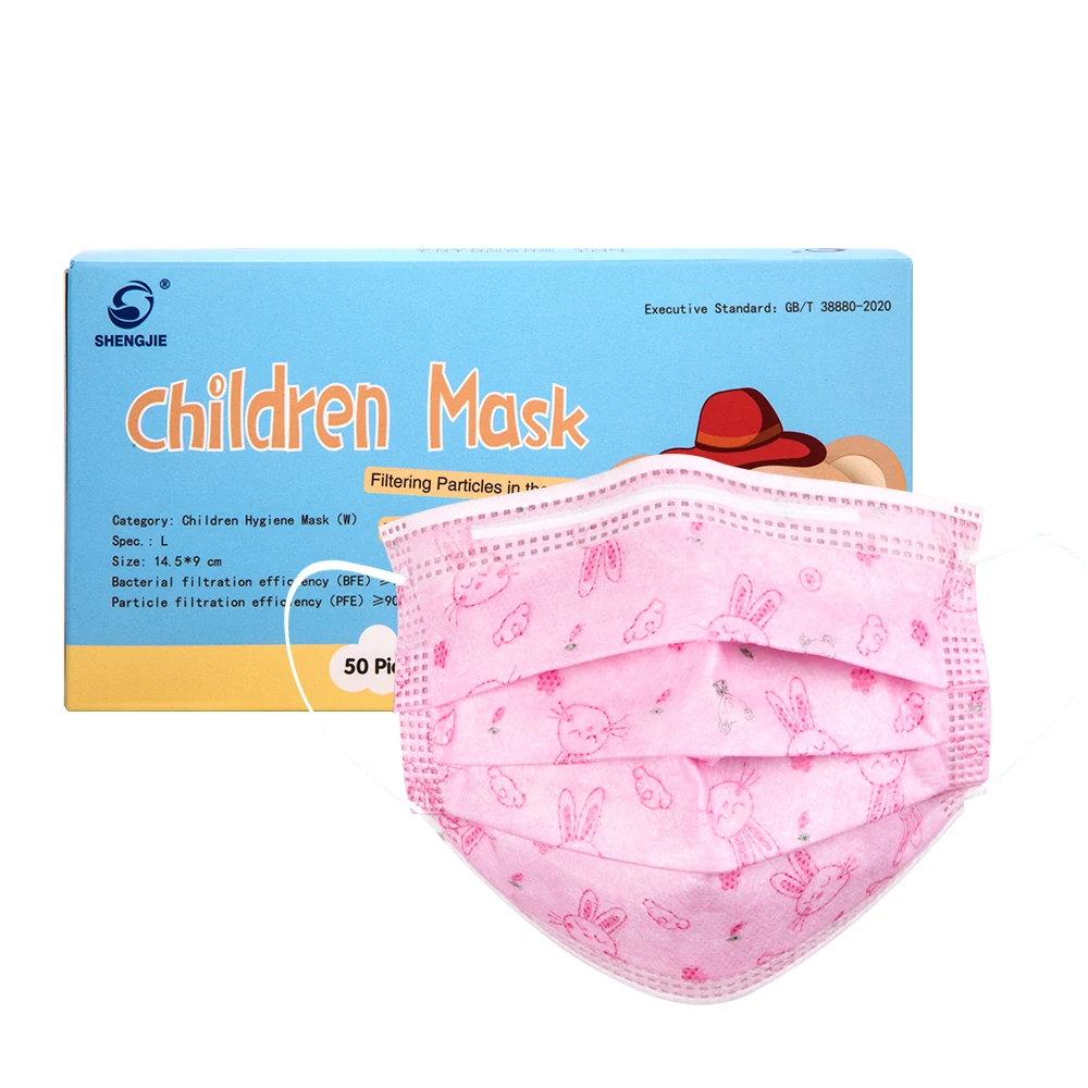 
Model K Factory supplier disposable children face mask colorful mask 