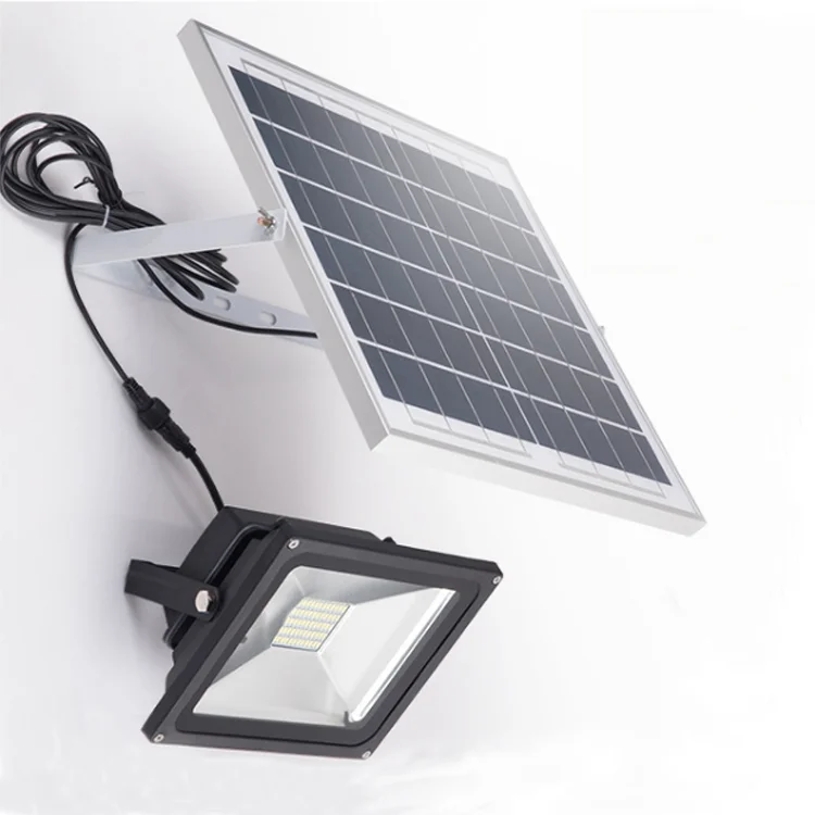High brightness 6w 6v solar panel 6600mA 3.7v li-battery 20w outdoor garden wall flood led solar focus lights