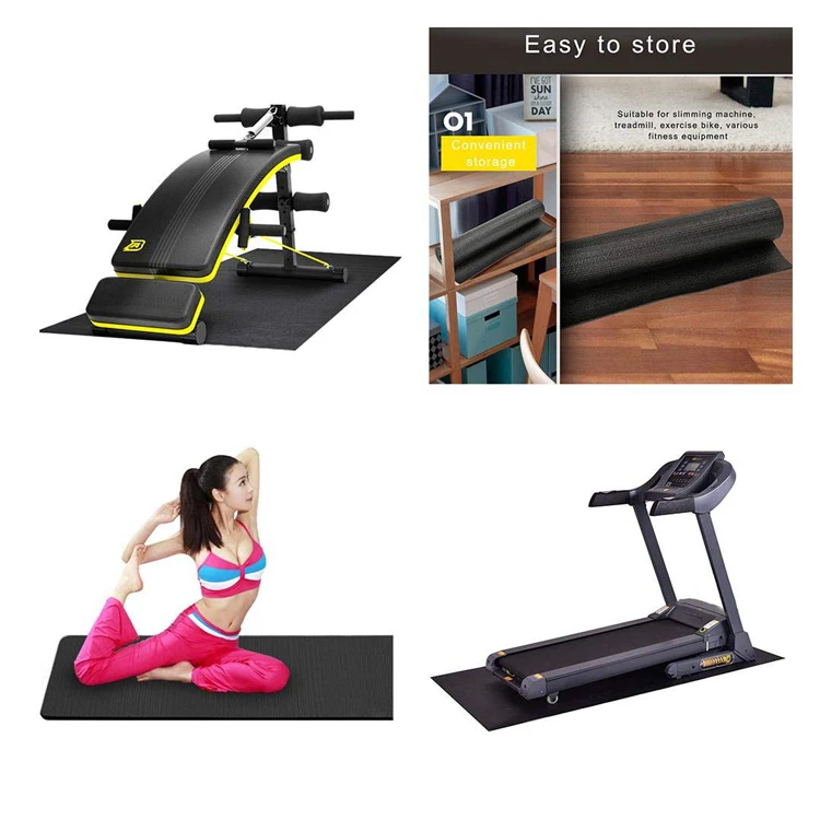 Sheepmats Cheap Pvc Foaming Workout Jump Rope Mat/spin Bike Fitness Safety Treadmill Floor Mat For Home And Gym Machine