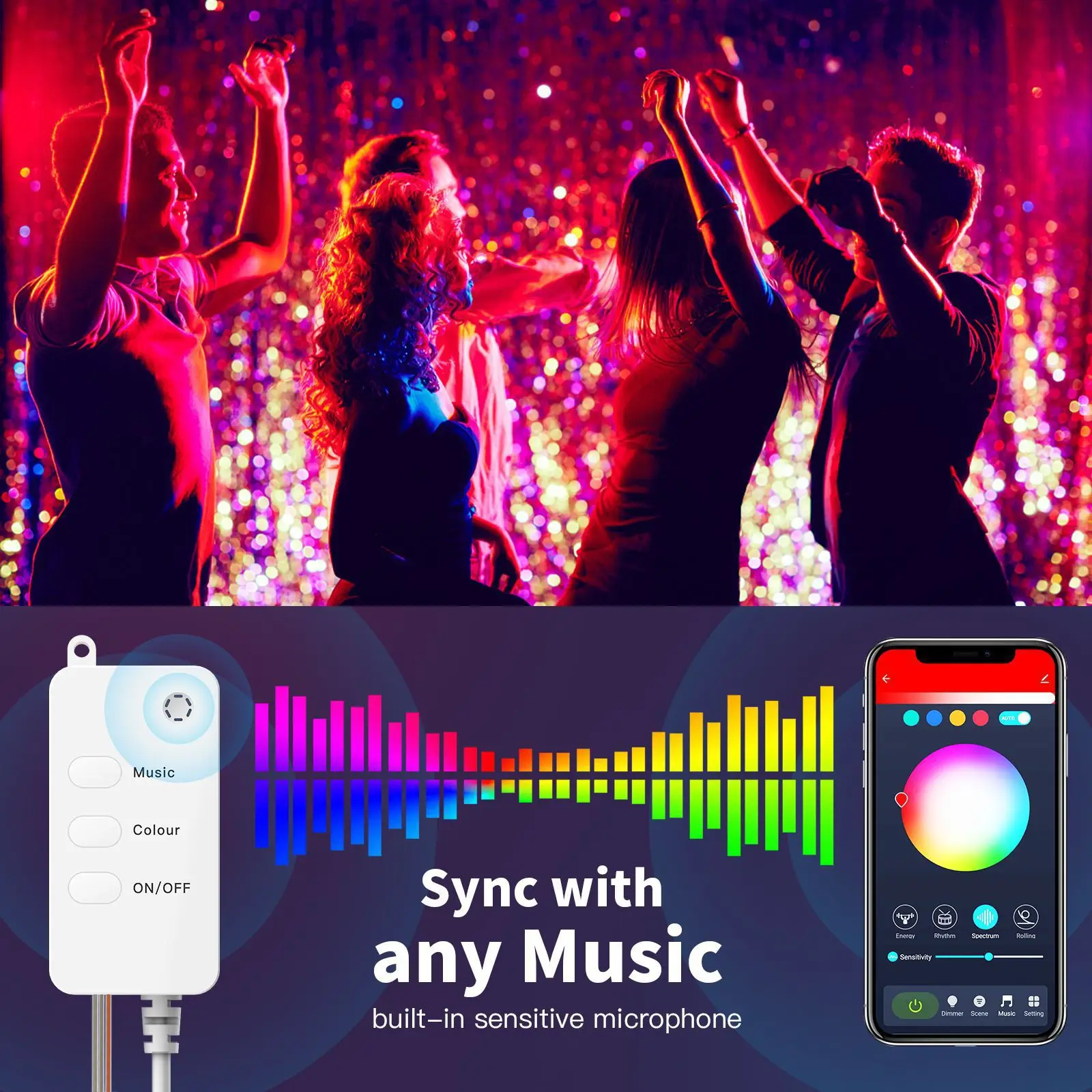  Светодиодная смарт-гирлянда с Wi-Fi RGB IP65 5