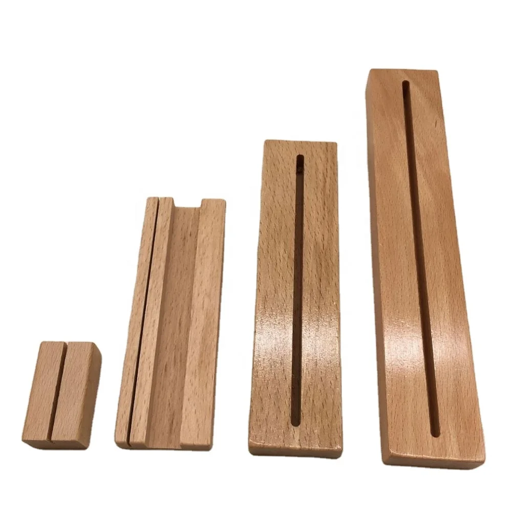 customized Wooden Card Base Desk Business Card Display Stand Wooden Card Holder wood product