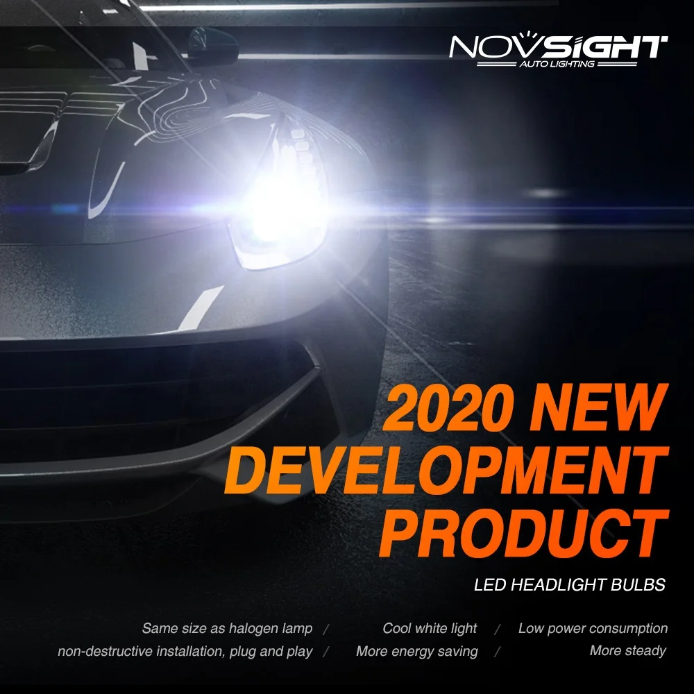 F10 h4 led headlight 70w Novsight led light bulb 6000k Motorcycle Canbus 12000lumen auto Car Led Headlight