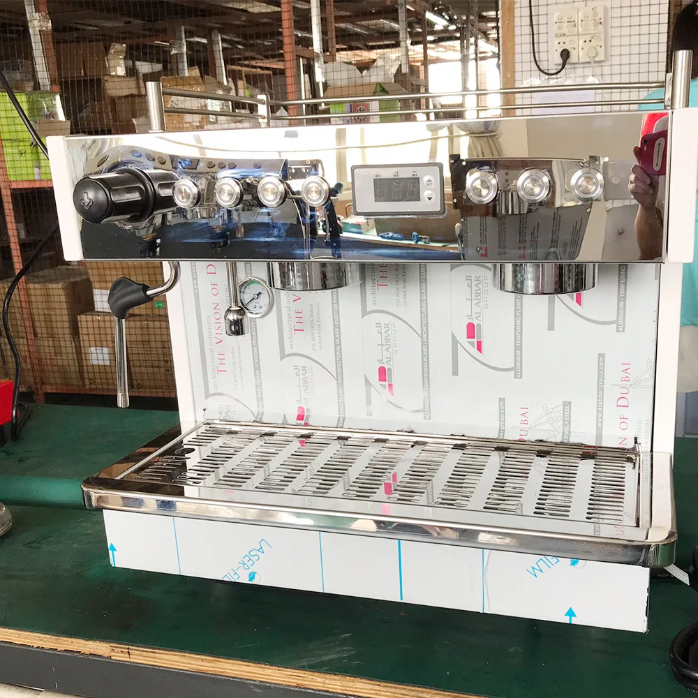 Factory Price 9L Boiler Commercial Espresso Machine, 2 Groups Semi-Automatic Coffee Machine