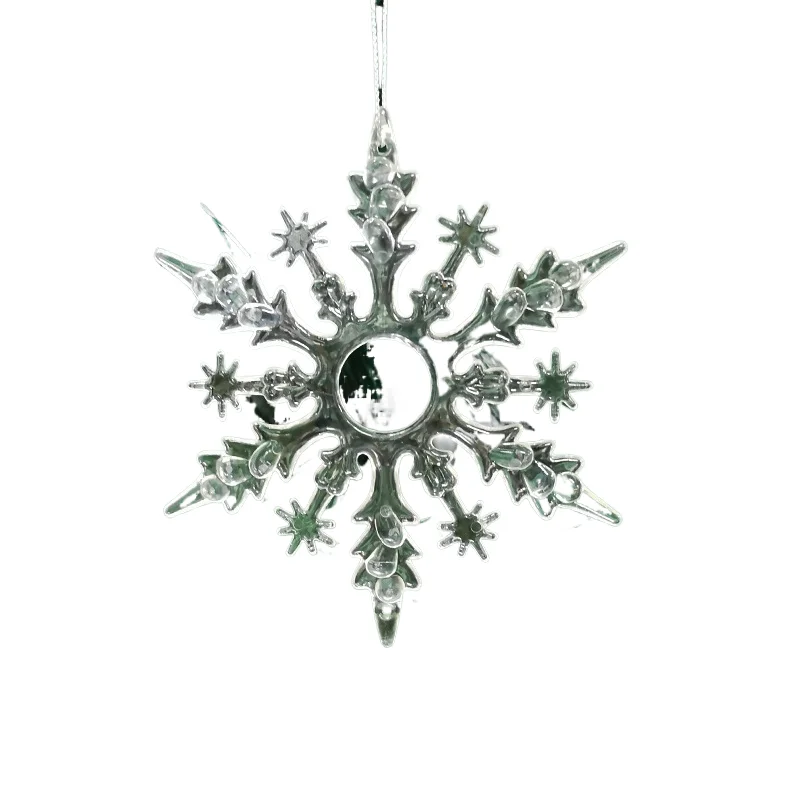 2407 zhikou acrylic decoration crystal winter snowflake diy hollow six pendant wedding shopping mall layout