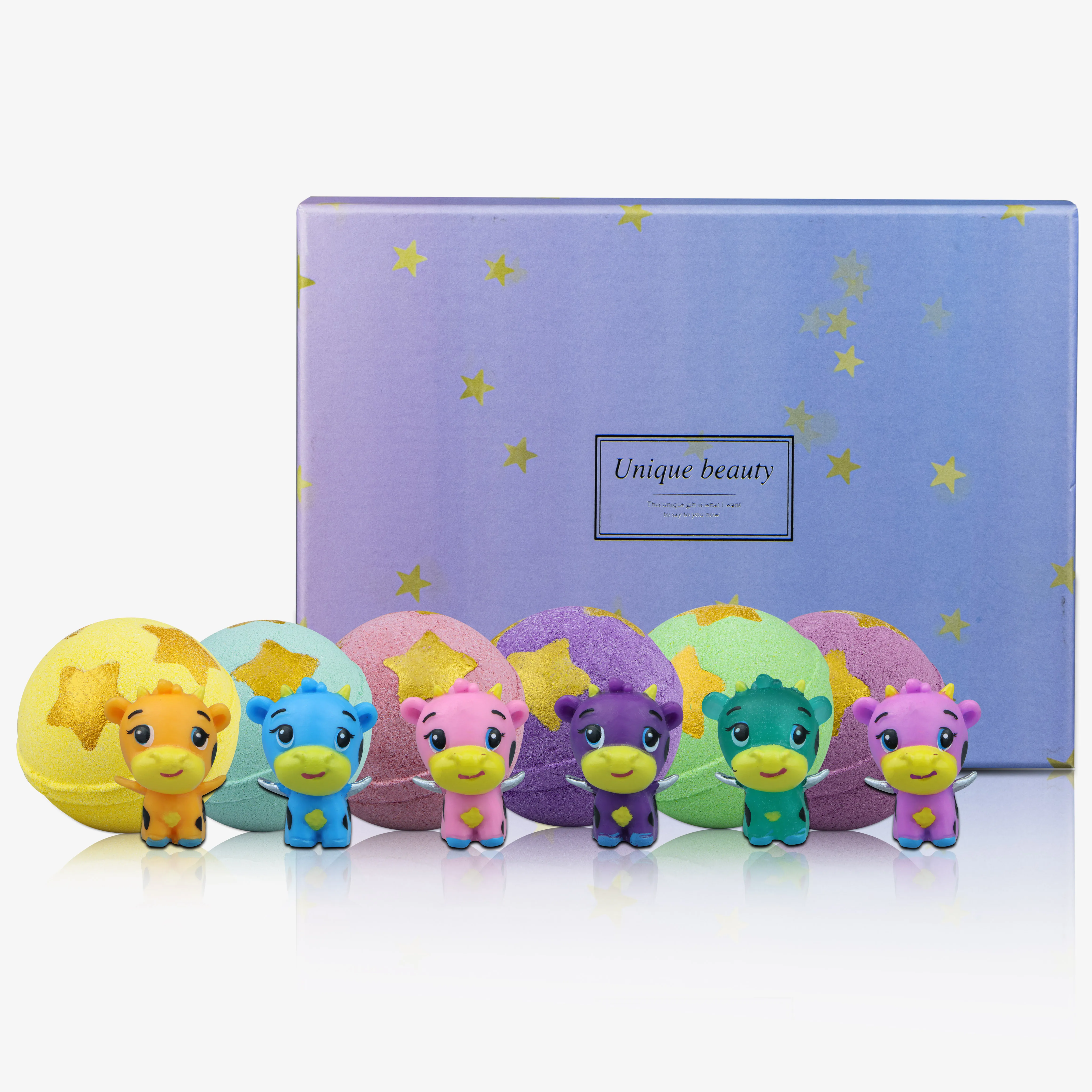 OEM Handmade Fizzy Balls For Kid Bath Bomb Gift Set With Toys Inside Bath Ball Bomb Essential Oil Spa Bath Fizz Balls