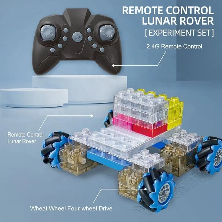 Samtoy 41 PCS Electric RC Remote Control Star Lunar Rover Car Blocks Model Building Toys Block Toy for Kids