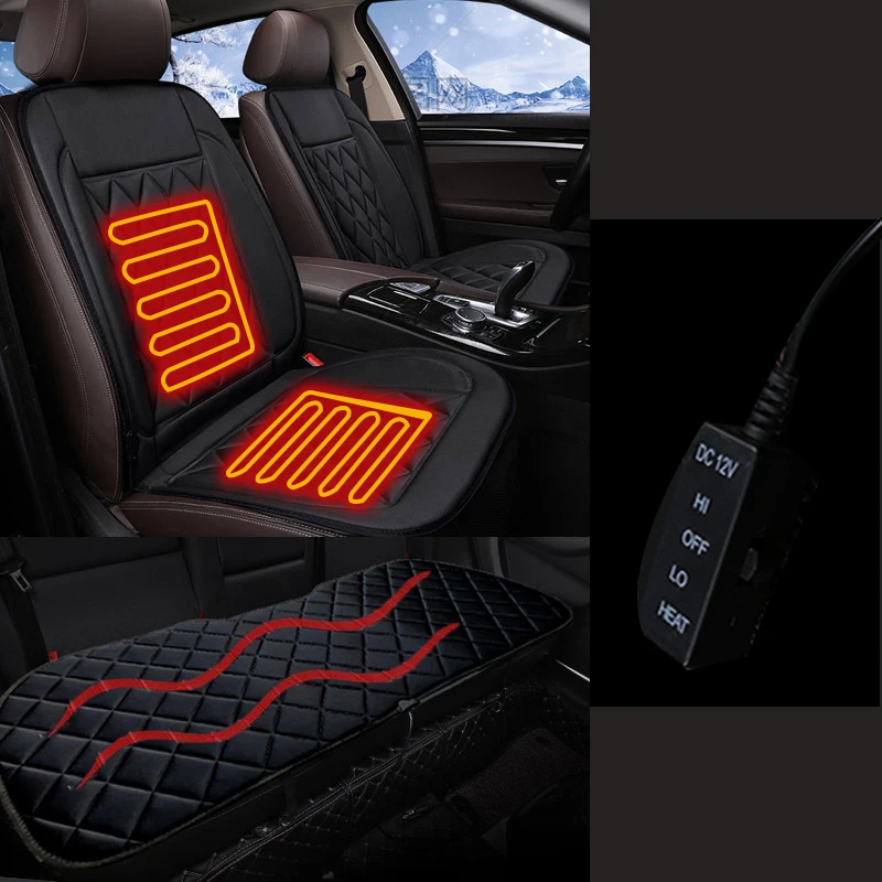 Универсальная зимняя подушка для сиденья с подогревом, Автомобильная подушка с подогревом для заднего сиденья