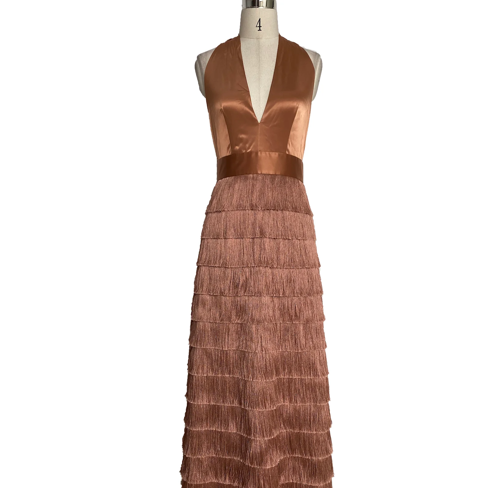 New Product High Quality Sexy Neckline V-Neck Slimming 2023 Summer Sexy Elegant Women Sleeveless Gown Dresses