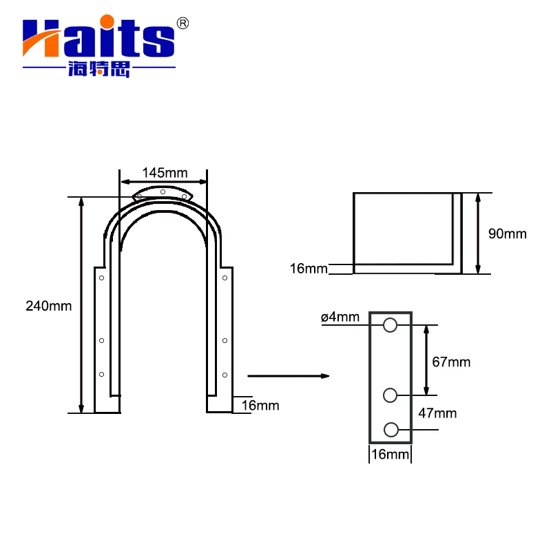 Kitchen Accessories U Shape Drain Slot Plastic Fitting Furniture For Kitchen Drawer Under Sink Plastic ABS Drain Slot