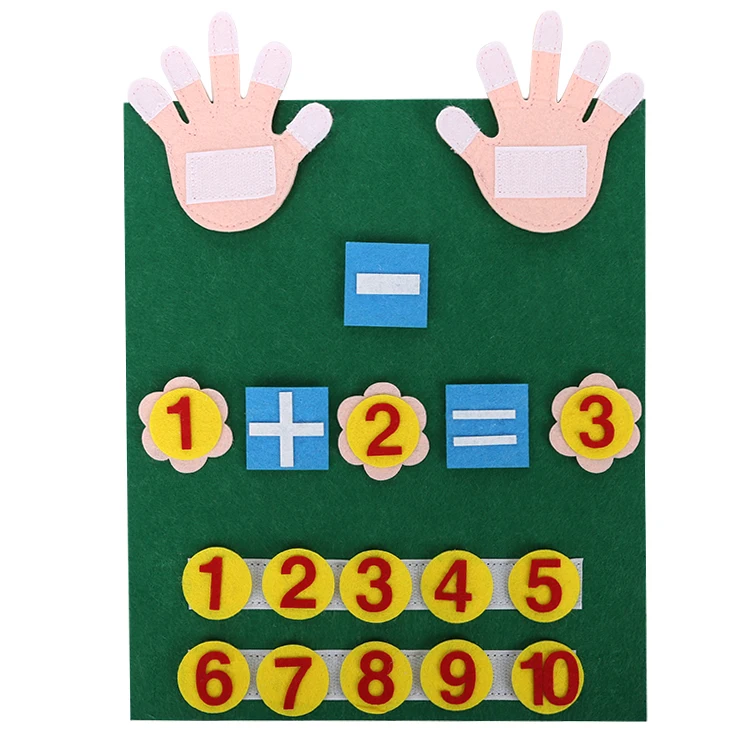 New Design Felt Educational Toy Montessori Toddler Toys Learning Felt Finger Number Toys For Kids Activity