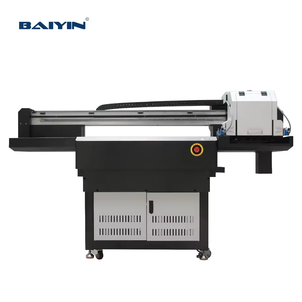 Baiyin Dual Heads I3200 Large Format UV Flatbed Printer 9060 UV Inkjet Printing Printer Machine for Acrylic Glass Wood Board