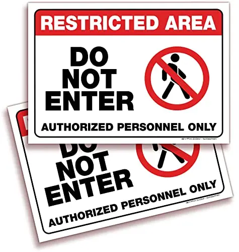 Newest Durable Aluminum Signs Aluminum Sticker Aluminum Warning Signs Restricted Area With Reflective Film