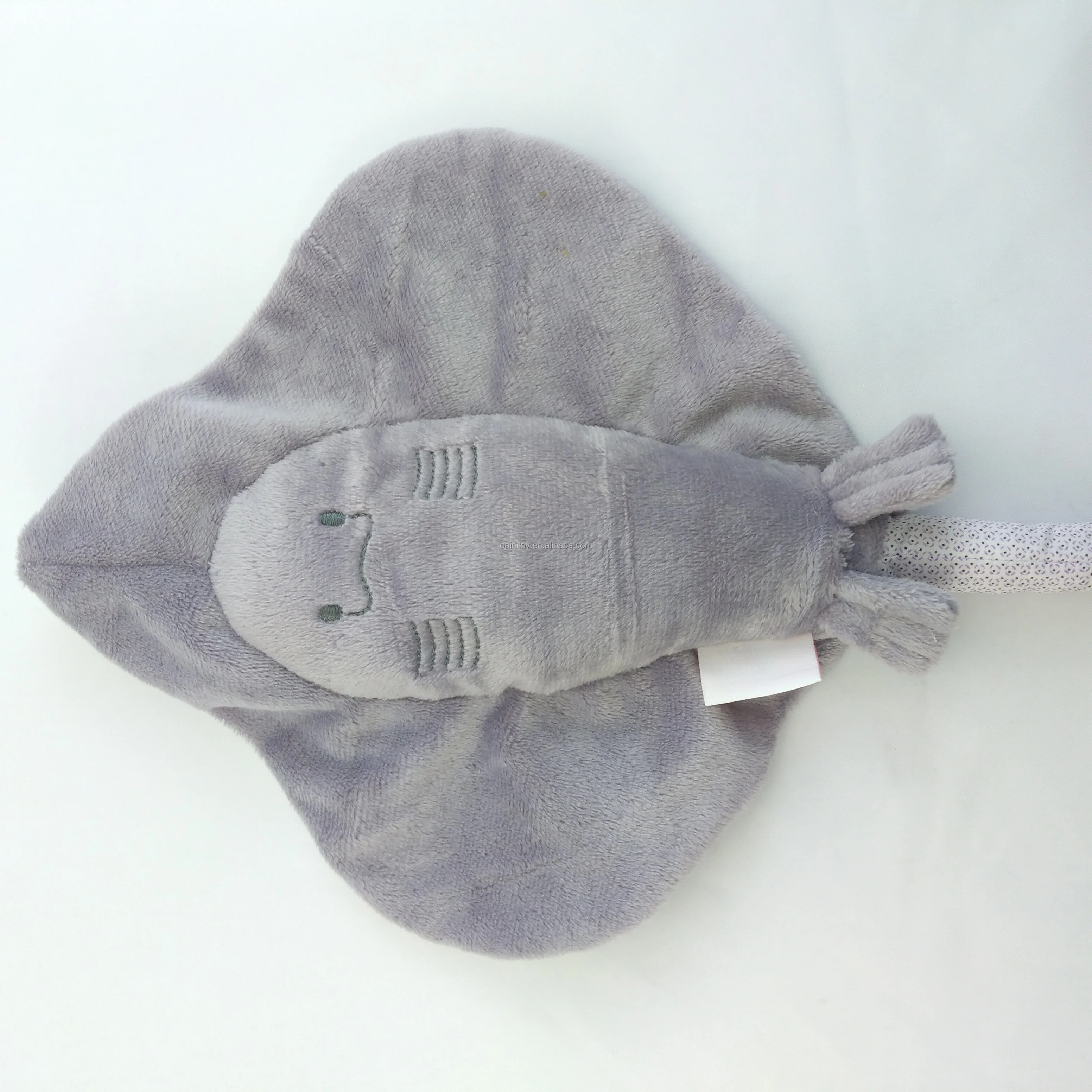 Manufacturer Custom Grey Ray Plush Toy Popular Skin-Friendly Kids Soft Stuffed Toy Lifelike Sea Animal Doll Plush Ray Toy