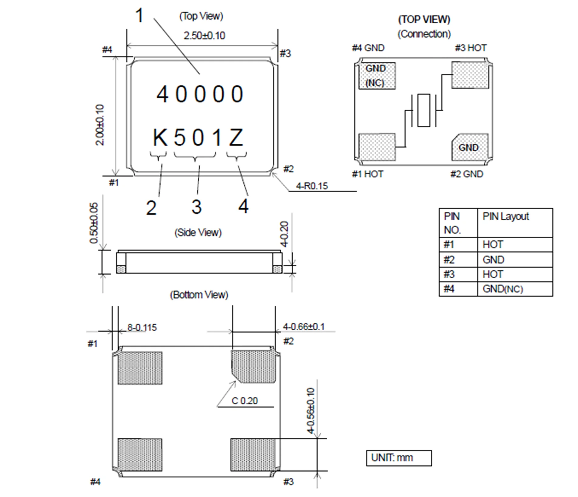 Cx2016Db32000D0Wzrc1 Kyocera Crystal 2.0X1.6 32Mhz 8Pf 40Ppm Parts Speaker Crystal Resonant Frequency