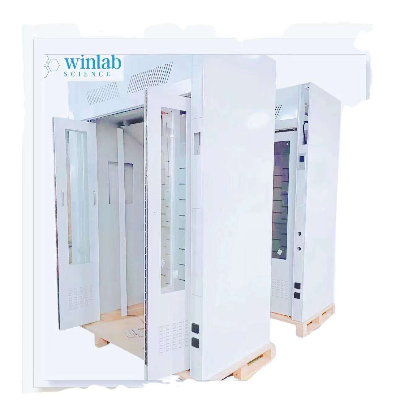 Laboratory Walk-in Fume Hoods Bifold Door Chemical Fume Extraction Hoods Cabinet