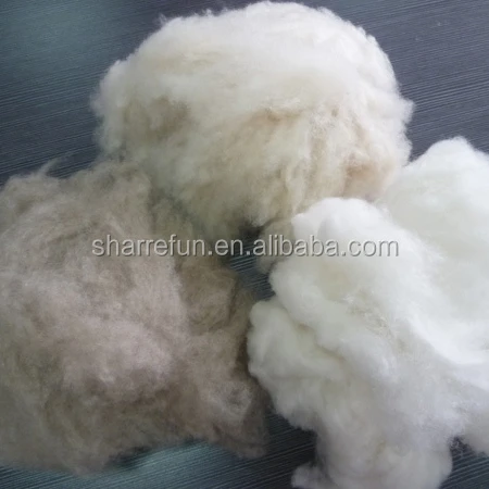 Dehaired натуральный белый козий кашемир fiber16.0-16.5mic /22-38