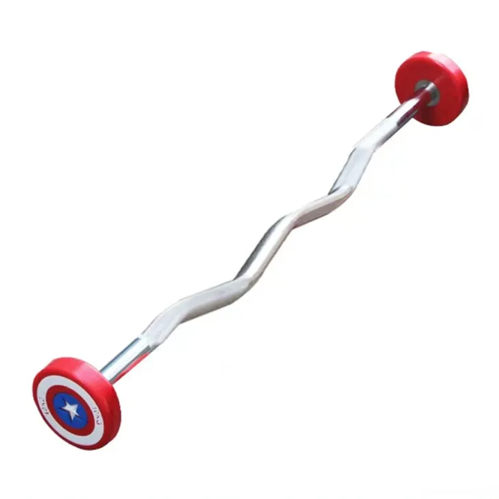 2022 Hot Sell Commercial Fitness Accessories/Gym accessories ASJ-P027 Straight Rubber Barbell
