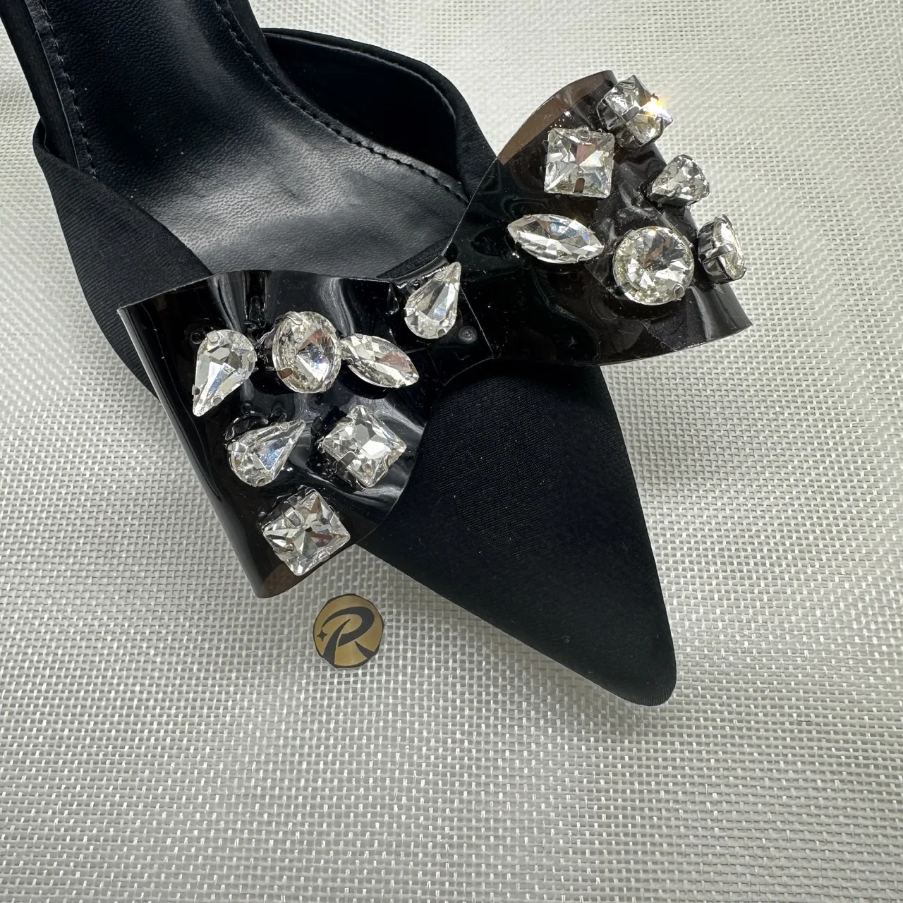 2024 Summer Sandals Charms Rhinestone Shoes Chain Metal Accessories Heel Colorful Crystal Chain Decoration Accessories