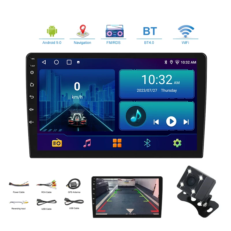 Android 10 магнитола Универсальный 2din мультимедийная навигация gps с auto dsp аудио