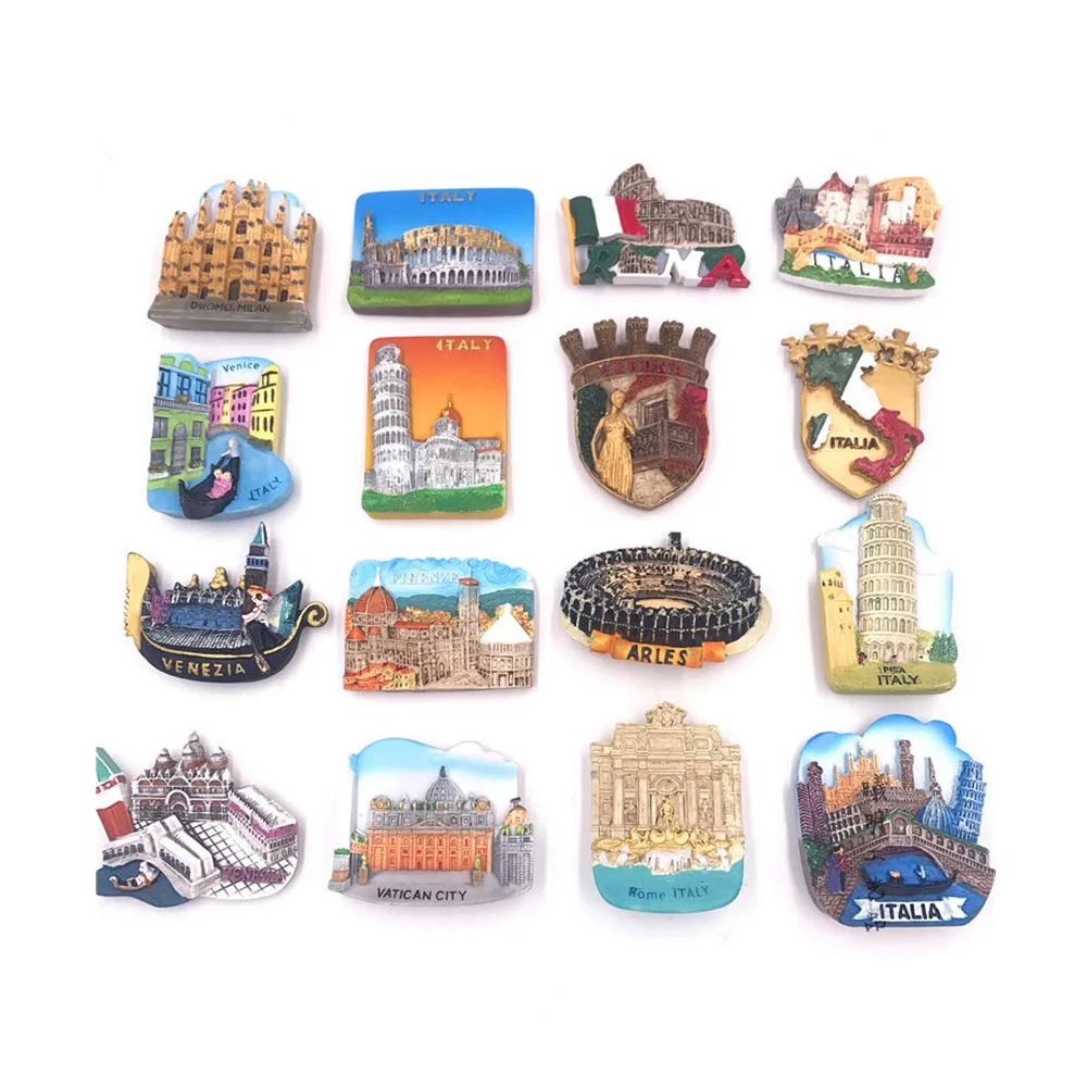 Custom souvenir refrigerator magnet resin fridge magnet city resin refrigerator magnet tourist souvenir