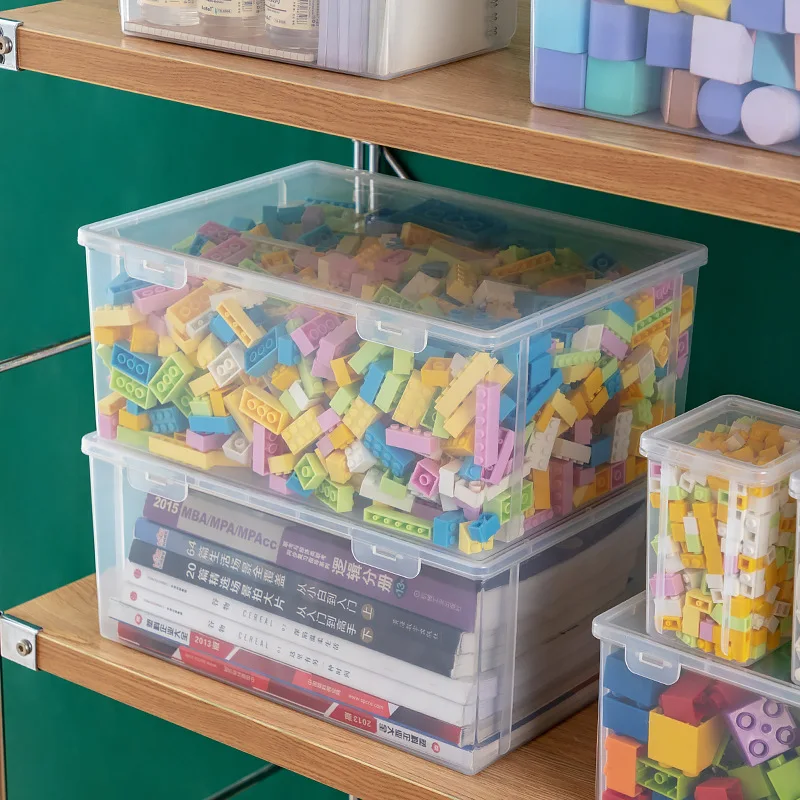 Block Transparent Plastic Storage Box Small 2800ml  Toy Organiser Household Storage Boxes