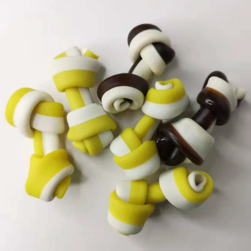 OEM or wholesale pet food dog treats pet dental chew snacks banana flavor chocolate flavor can be customized flavors