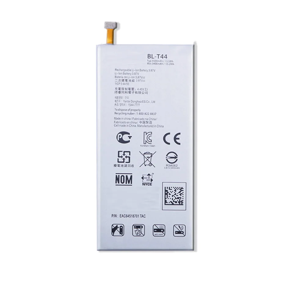 3,87 v BL-T44 стеклянное покрытие для LG Stylo 5 K40S K50 Q60 Q720PS Q720TS Q720MS литий-ионный аккумулятор телефона 3500 мАч