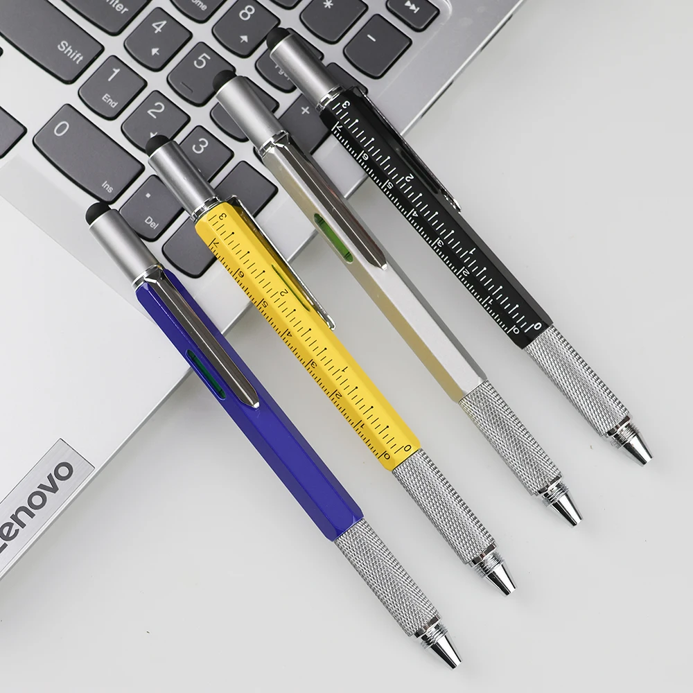 GemFully hot selling products 2023 multifuncinal pen tools 6 in 1 multitool pen multi purpose pen with tool